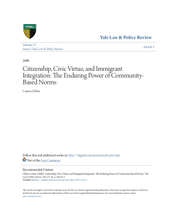 Citizenship, Civic Virtue, and Immigrant Integration: The Enduring
