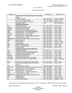 OHIO POWER COMPANY 50th Revised Sheet No. 101