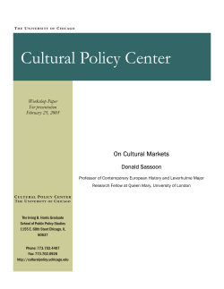 Cultural Policy Center - University of Chicago