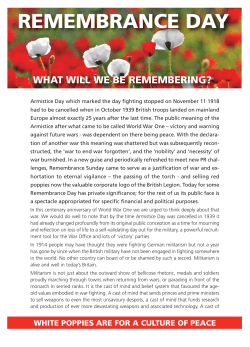 remembrance day - Peace Pledge Union