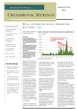 Newsletter 2014 - Cressbrook Merino