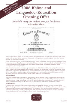 2006 Rhone Opening Offer