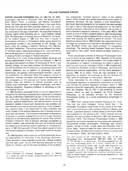 Brief Biography of William Townsend Porter