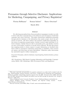 Persuasion through Selective Disclosure