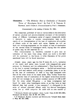 The Molecular Heat of Combustion of Successive Terms of