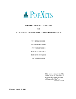 UNIFORM COMMUNITY GUIDELINES FOR ALL POT