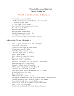 PES Summer Reading 2015