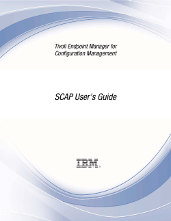 SCAP User`s Guide