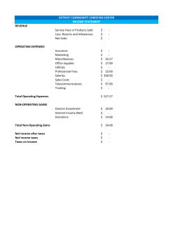 REVENUE Service Fees or Products Sold