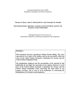 International labour migration, economic growth and