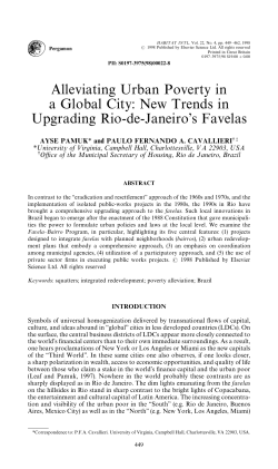 Alleviating Urban Poverty in a Global City: New Trends