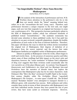 "An Improbable Fiction": How Fans Rewrite