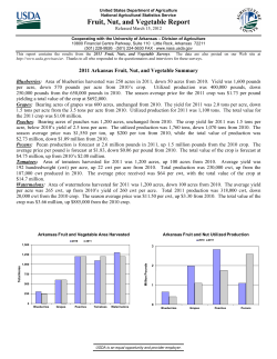 NASS Specialty Crop Report for 2011