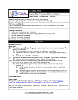 Reading with a Purpose Key Terms
