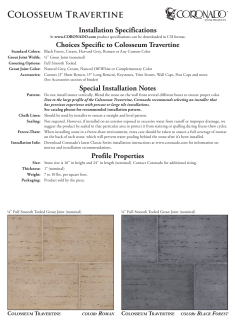 COlOSSEUM TRAvERtiNE - Coronado Stone Products