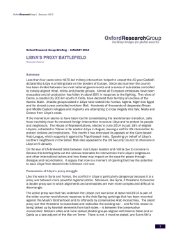 libya`s proxy battlefield