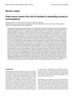 Review article Ends versus means