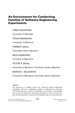 An Environment for Conducting Families of Software Engineering