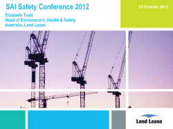 Managing Contractors Workshop - Safety Institute of Australia