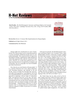 Untitled [Steven LB Jensen on The World Reimagined - H-Net