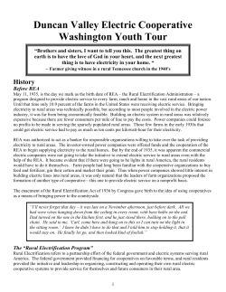 Rural Electrification - Duncan Valley Electric Cooperative