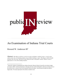 An Examination of Indiana Trial Courts