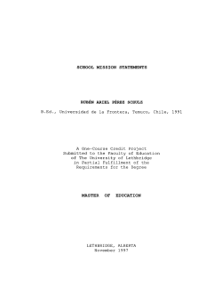 school mission statements master of education