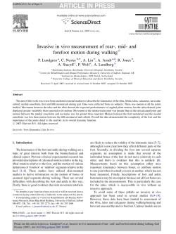 Invasive in vivo measurement of rear-, mid- and