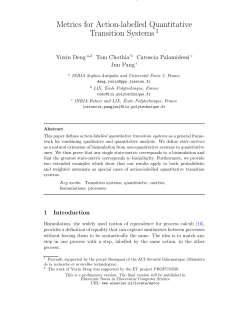 Metrics for Action-labelled Quantitative - LIX