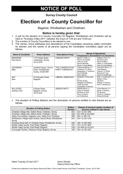 Notice of Poll