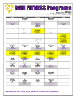 In purple are Small Group Training Sessions that REQUIRE