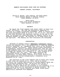 MAMMOTH RADIOCARBON DATES FROM THE NORTHERN