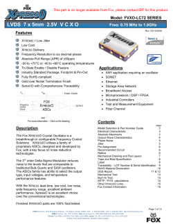 FVXO-LC72BR-1.0-99.99 Datasheet