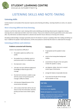 listening skills and note-taking