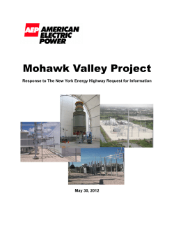 Mohawk Valley Project - New York Energy Highway