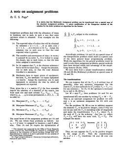 A note on assignment problems