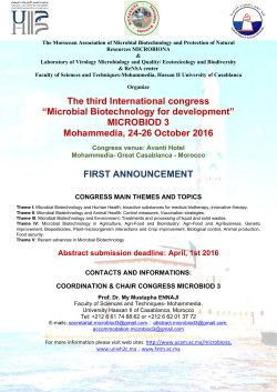 The third International congress “Microbial Biotechnology for