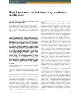 Physiological reactivity to infant crying: a behavioral - VU-AMS