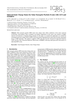 Inferred Ionic Charge States for Solar Energetic Particle