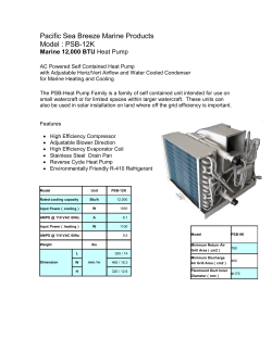 Manual for 12000 BTU Heat Pump - Pacific Sea Breeze Marine