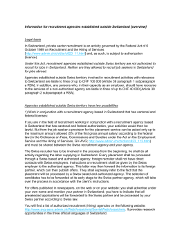 Information for recruitment agencies established - Treffpunkt