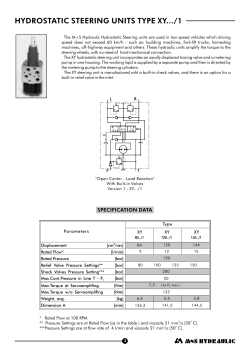 HYDROSTATIC STEERING UNITS TYPE XY.../1