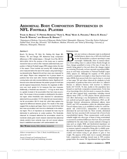 abdominal body composition differences in nfl football players