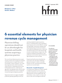 6 essential elements for physician revenue cycle management