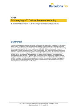 P566 3D-imaging of 2D-time Reverse Modeling SUMMARY