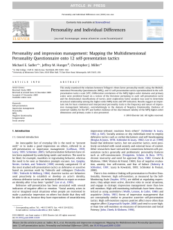 Personality and impression management: Mapping