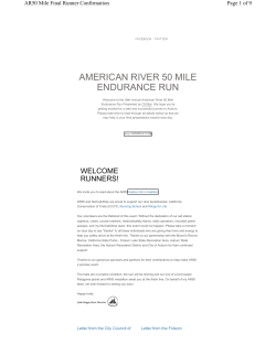 AMERICAN RIVER 50 MILE ENDURANCE RUN
