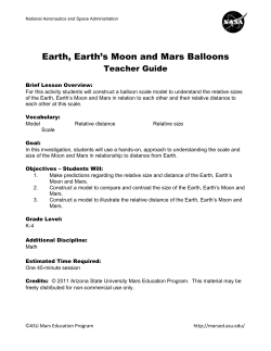 EARTH MOON MARS BALLOON Activity