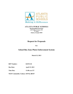 School Bus Zone Photo Enforcement System