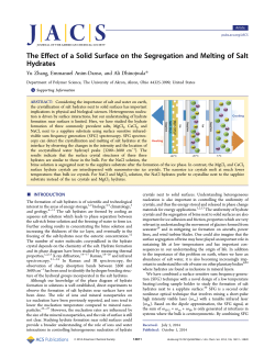 The Effect of a Solid Surface on the Segregation and Melting of Salt